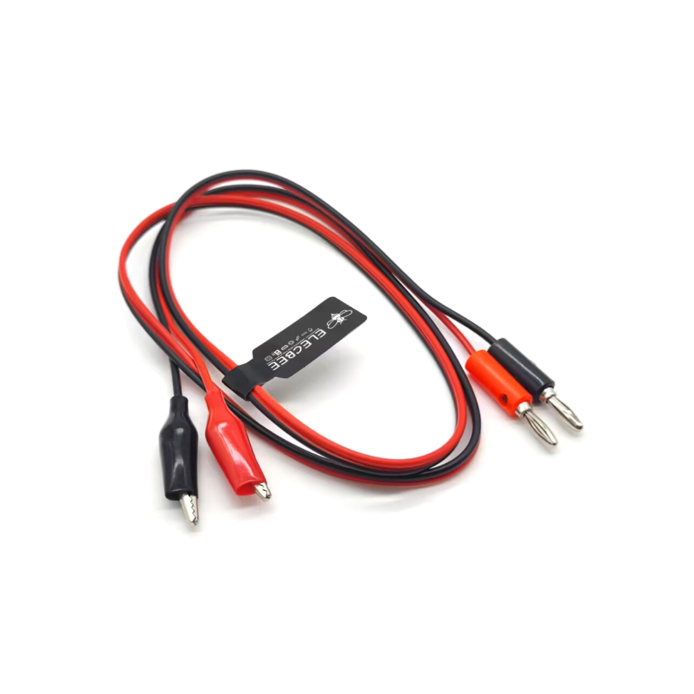 Elecbee Alligator clip to banana plug cable Test cable 1 meter